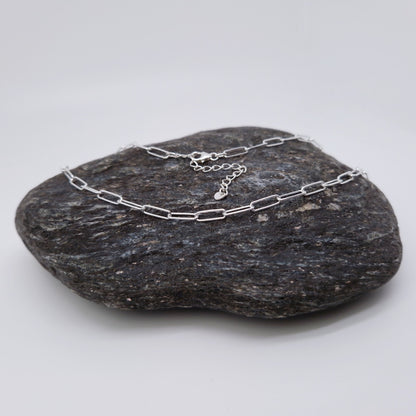 Paperclip Gliederkette 925 Silber große Kettenglieder