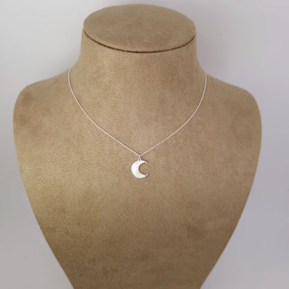 Halskette Halbmond mit Perlmutt 925 Silber