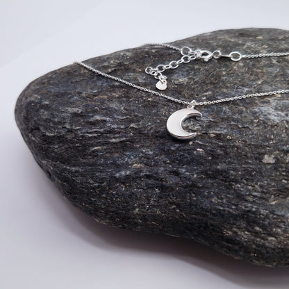 Halskette Halbmond mit Perlmutt 925 Silber
