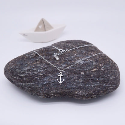 Halskette kleiner Anker Anhänger 925 Silber maritim