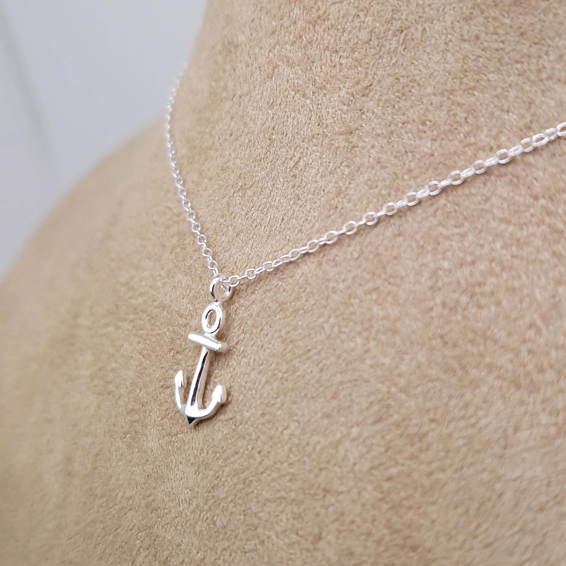 Halskette kleiner Anker Anhänger 925 Silber maritim