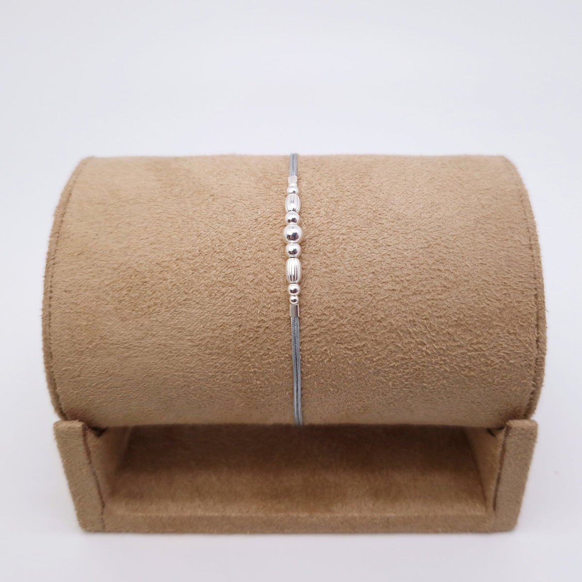 Armband Silber Perlen 925 Silber Makramee filigran