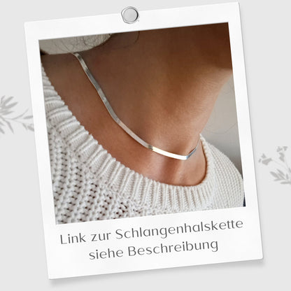 Schlangenarmband flach 925 Silber breit glänzend