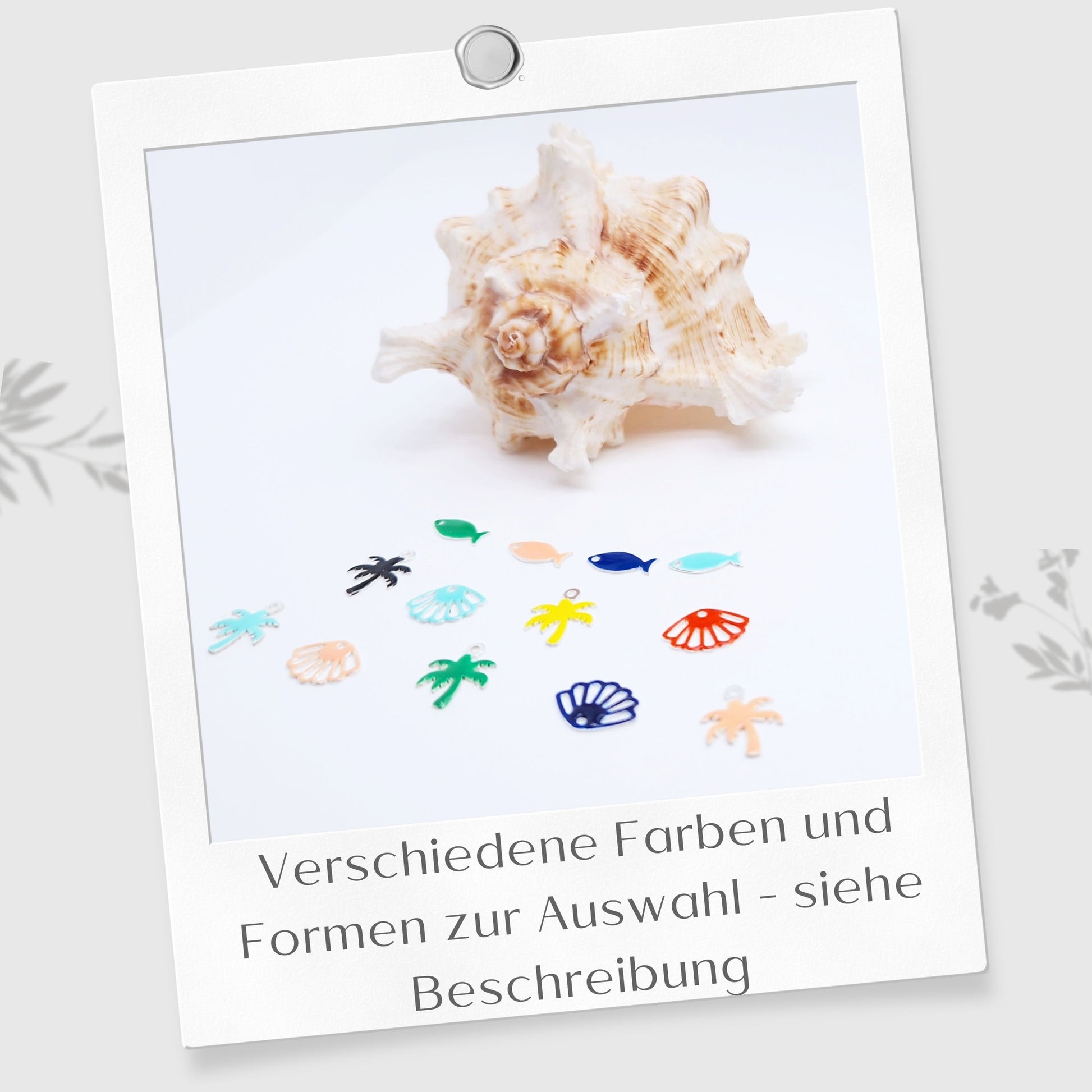 Halskette Emaille Fisch Anhänger 925 Silber pfirsichfarben