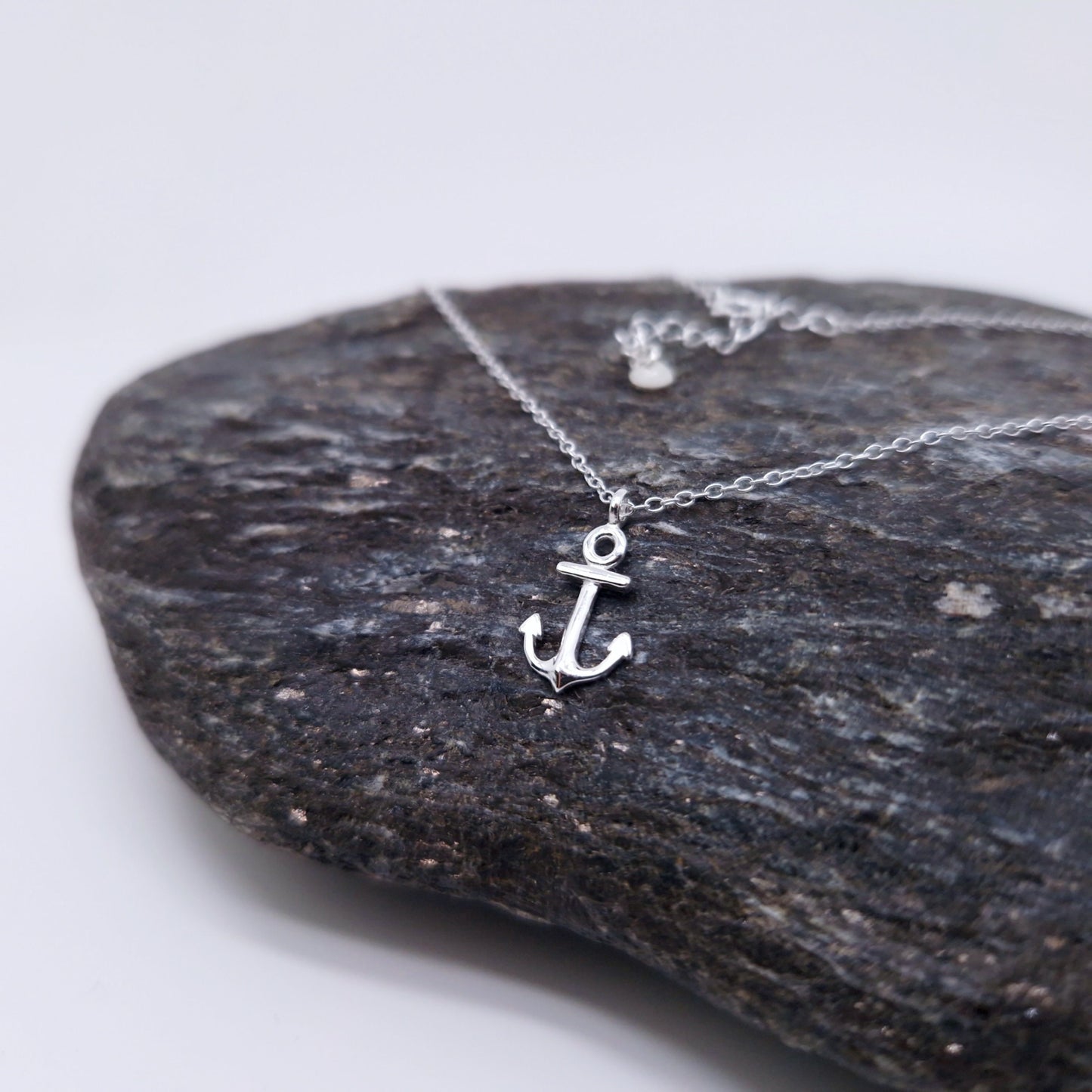 Halskette kleiner Anker Anhänger 925 Silber maritim