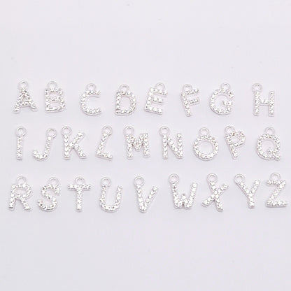 Zusätzlicher Buchstabe mit Zirkonia Kristallen 925 Silber