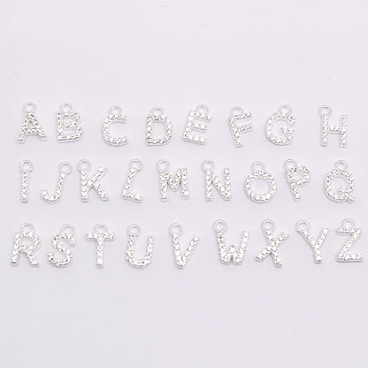 Zusätzlicher Buchstabe mit Zirkonia Kristallen 925 Silber