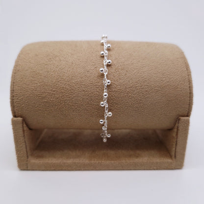 Armband gewebt mit Perlen 925 Silber