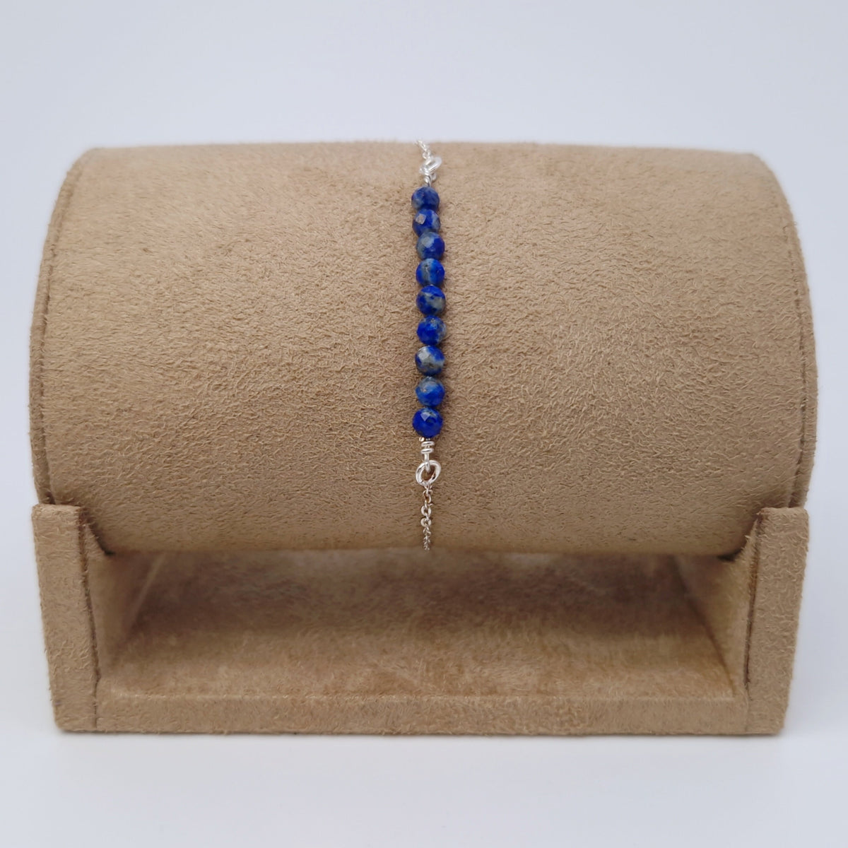 Armband blauer Lapislazuli 925 Silber filigran Edelstein Naturstein facettiert