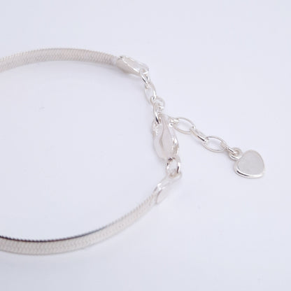Schlangenarmband breit 925 Silber 6mm glänzend
