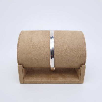 Schlangenarmband breit 925 Silber 6mm glänzend