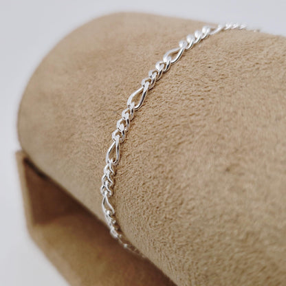 Armband Figaro 925 Silber Silberarmband massiv 3 mm