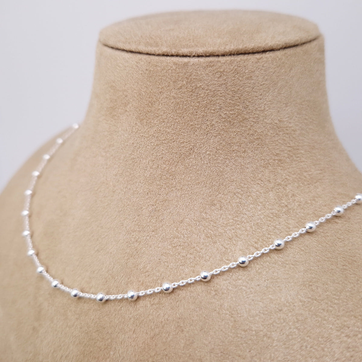 Satellitenkette Kugeln 925 Silber Halskette Layering