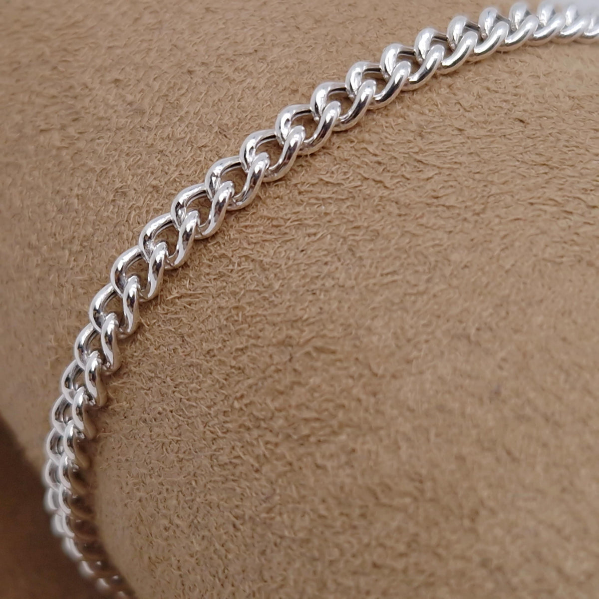Panzerarmband breit 925 Silber massive große Kettenglieder