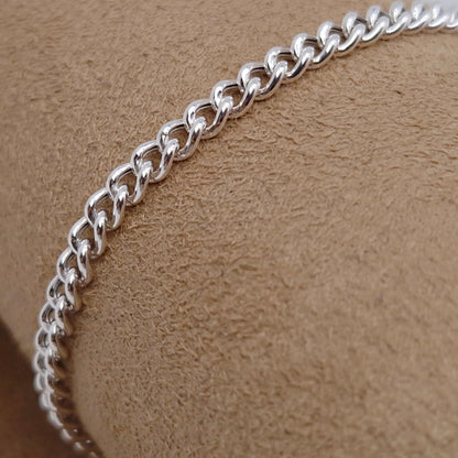Panzerarmband breit 925 Silber massive große Kettenglieder