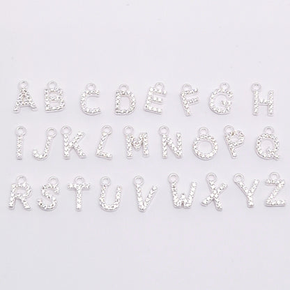 Zusätzlicher Buchstabe mit Zirkonia Kristallen 925 Silber