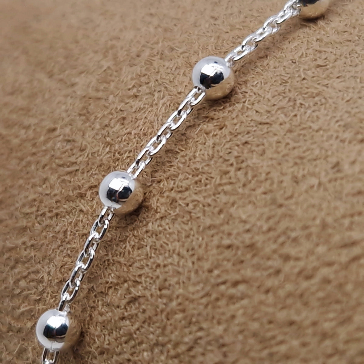 Satellitenarmband mit Kugeln 925 Silber 3 mm