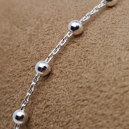 Satellitenarmband mit Kugeln 925 Silber 3 mm