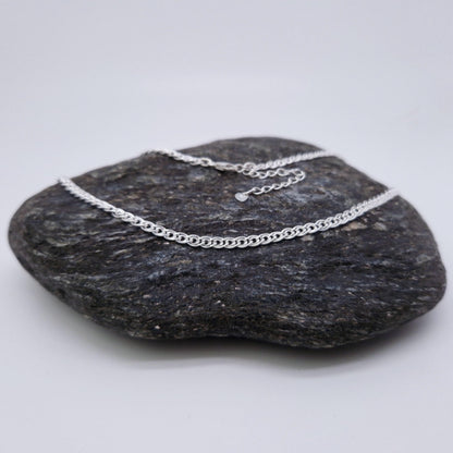 Halskette geflochten 925 Silber Fantasie 3mm breit gewebt