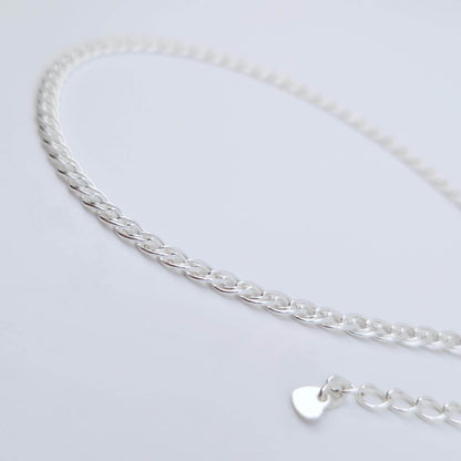 Halskette geflochten 925 Silber Fantasie 3mm breit gewebt