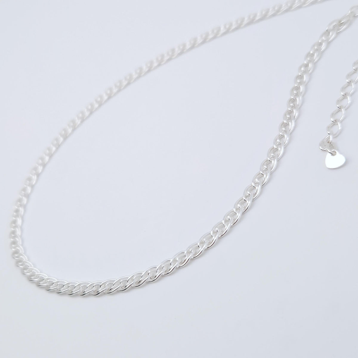 Halskette geflochten 925 Silber Fantasie 3mm breit gewebt