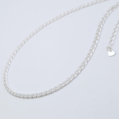 Halskette geflochten 925 Silber Fantasie 3mm breit gewebt