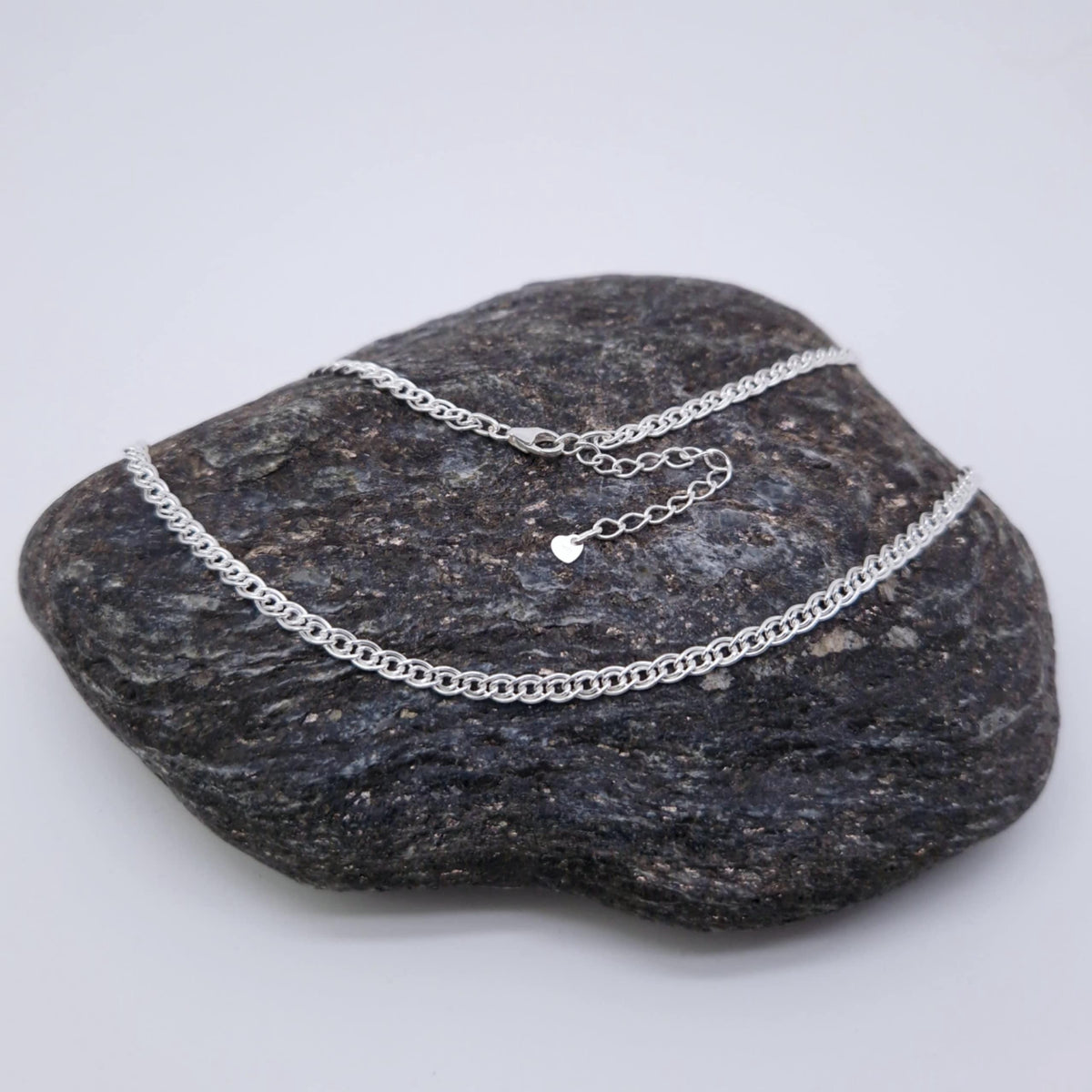 Halskette geflochten 925 Silber Fantasie 3mm breit gewebt