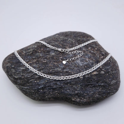 Halskette geflochten 925 Silber Fantasie 3mm breit gewebt