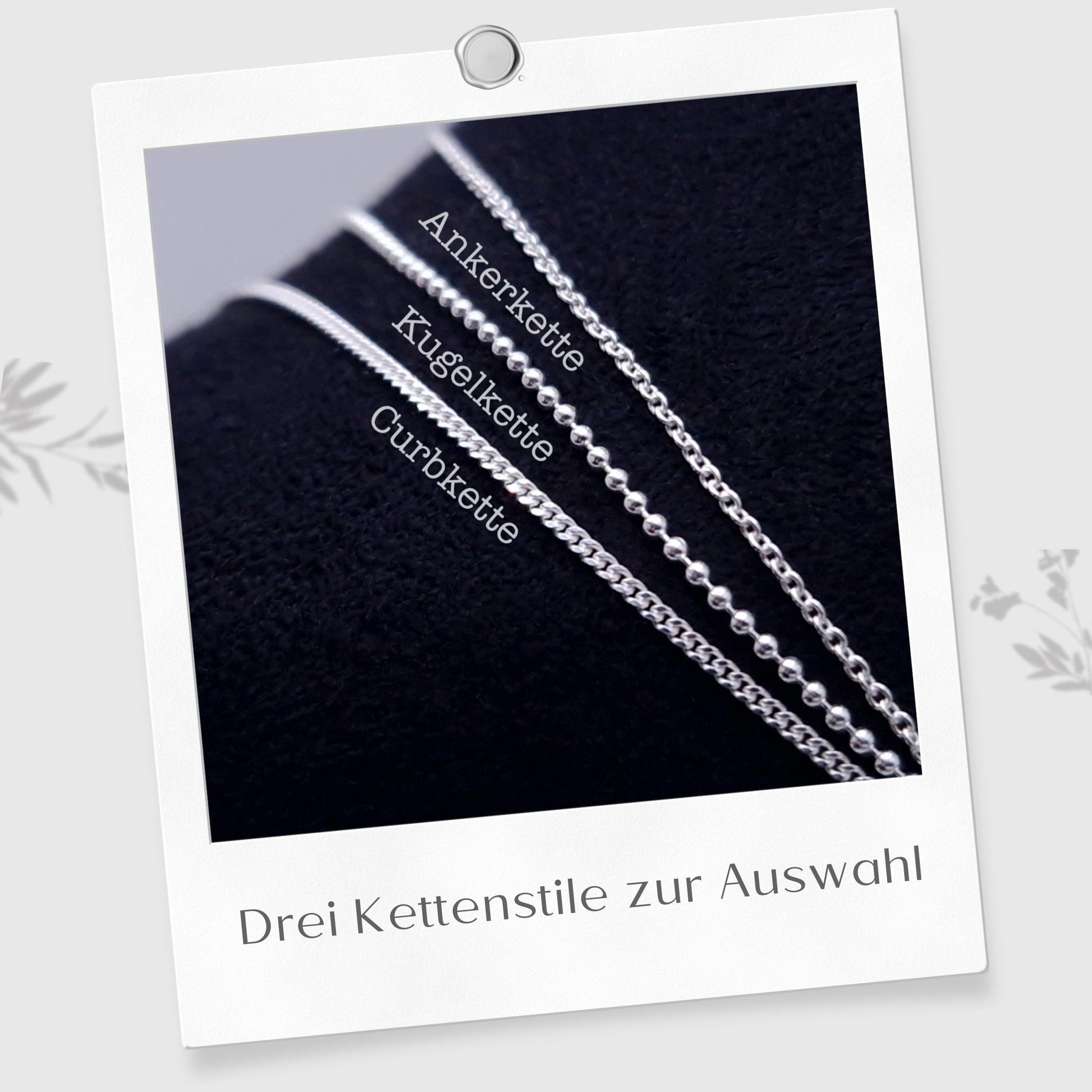Halskette Emaille Blume 925 Silber, runde Blüte mit Loch, türkis