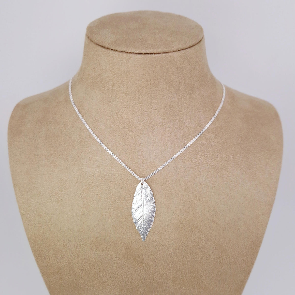 Halskette Silberblatt Anhänger 925 Silber