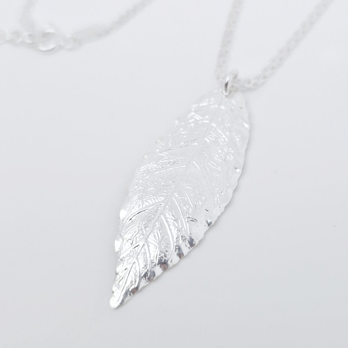 Halskette Silberblatt Anhänger 925 Silber