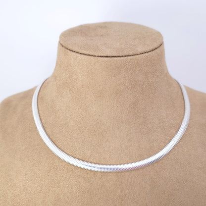 Schlangenkette gewölbt 925 Silber Herringbone Halskette 4,3 mm