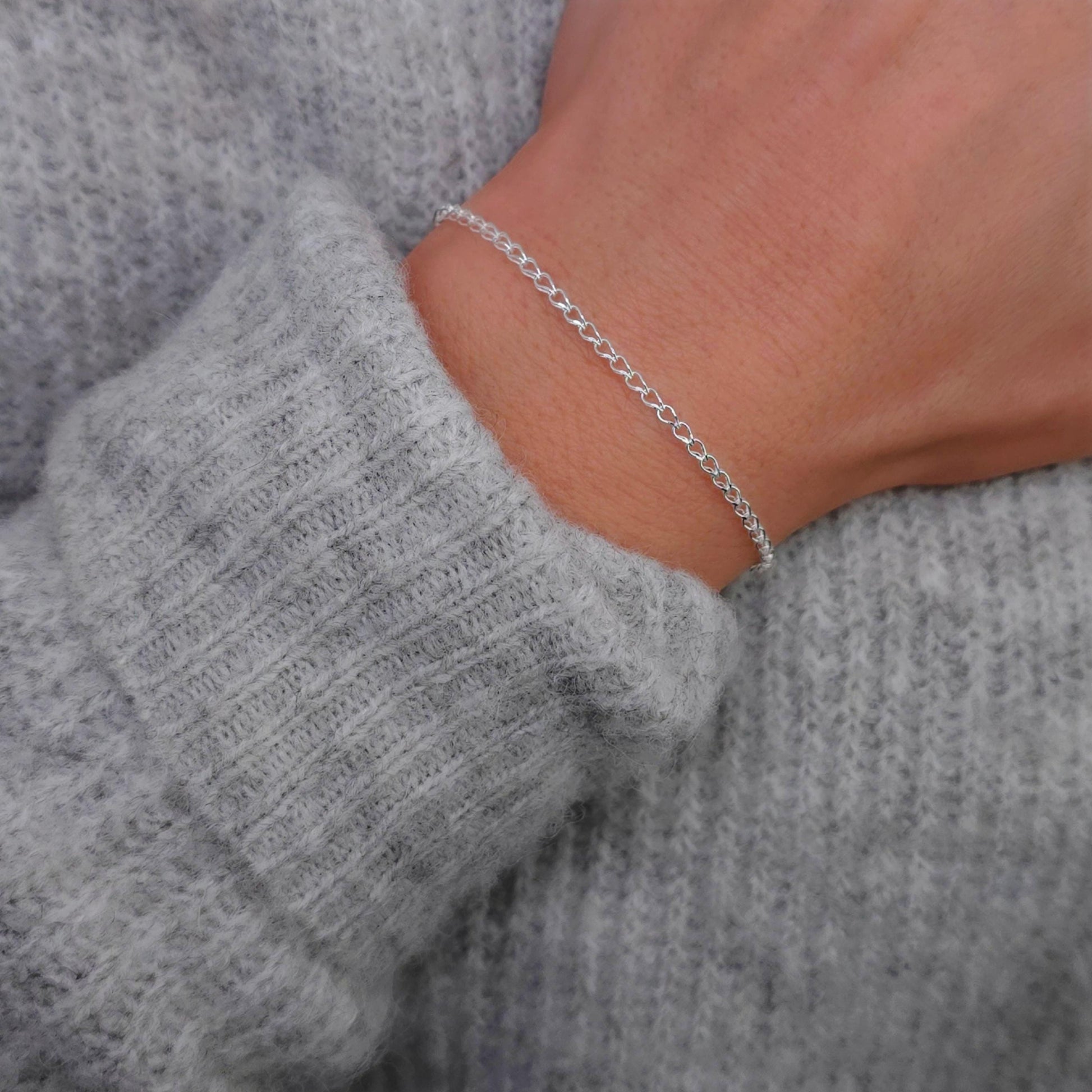 Armband gewebte Maschen 925 Silber Silberdraht fein zart