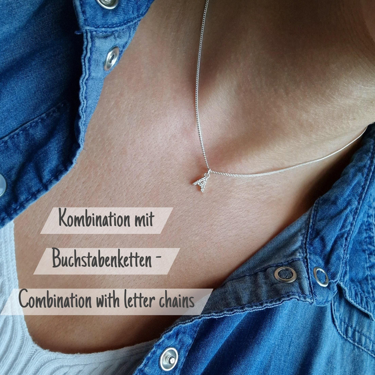 Geburtsstein Anhänger 925 Silber Naturstein personalisierbar