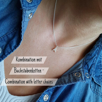 Geburtsstein Anhänger 925 Silber Naturstein personalisierbar