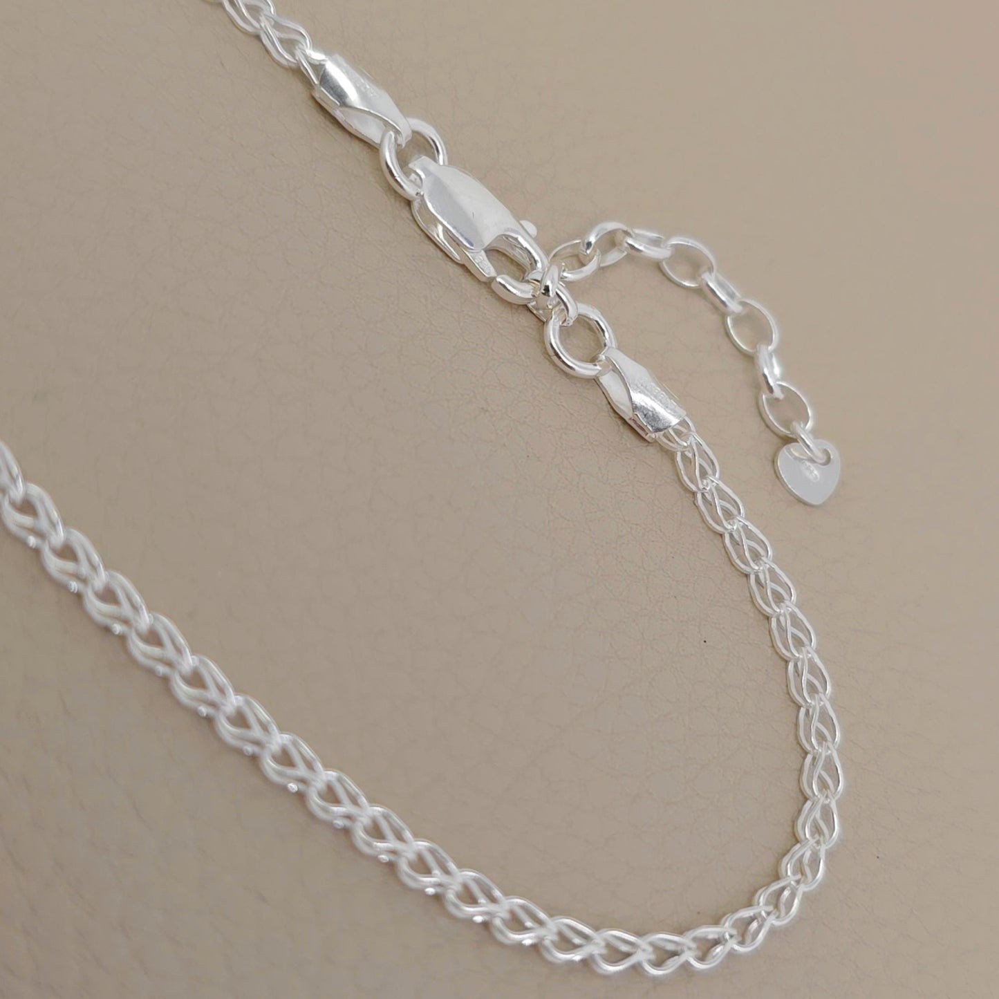 Armband gewebte Maschen 925 Silber Silberdraht fein zart