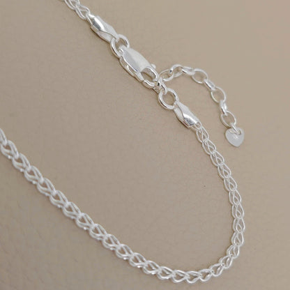 Armband gewebte Maschen 925 Silber Silberdraht fein zart