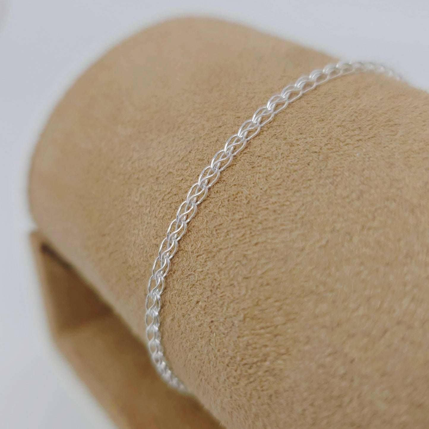 Armband gewebte Maschen 925 Silber Silberdraht fein zart