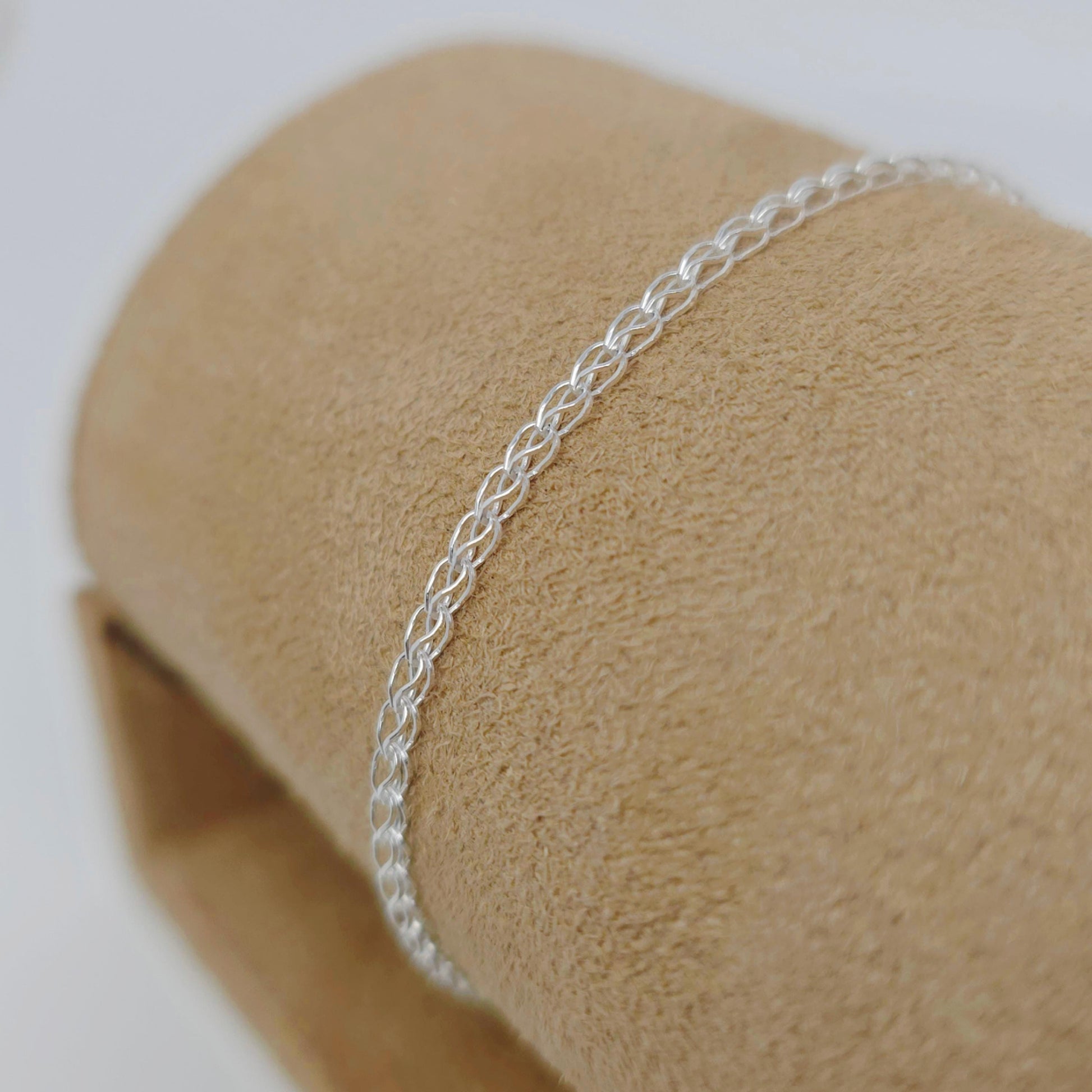 Armband gewebte Maschen 925 Silber Silberdraht fein zart
