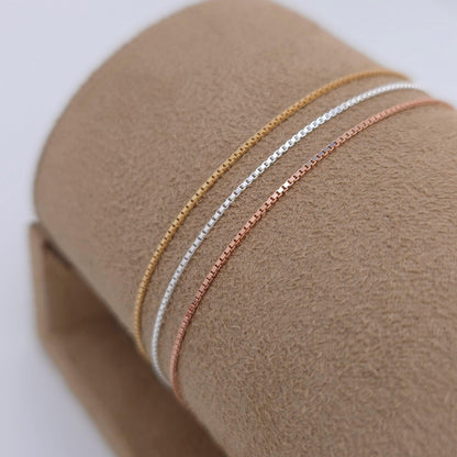 Venezianer Armband zart 925 Silber schmal 0,8mm filigran sehr fein