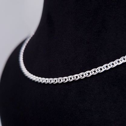 Halskette geflochten 925 Silber Fantasie 3mm breit gewebt