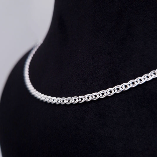 Halskette geflochten 925 Silber Fantasie 3mm breit gewebt