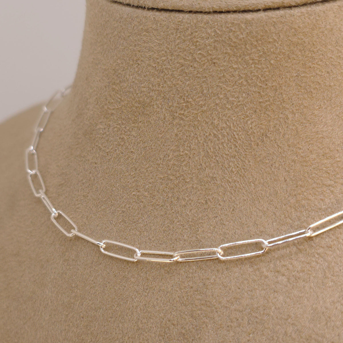 Paperclip Gliederkette 925 Silber große Kettenglieder