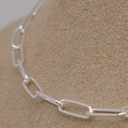 Paperclip Gliederkette 925 Silber große Kettenglieder