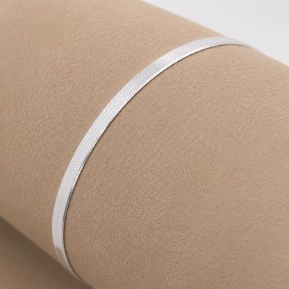 Schlangenarmband flach 925 Silber breit glänzend