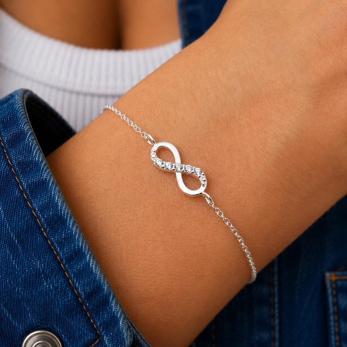 Armband Unendlichkeit 925 Silber filigran zart