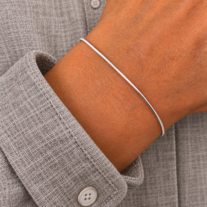 Schlangenarmband rund schmal 925 Silber zart filigran fein