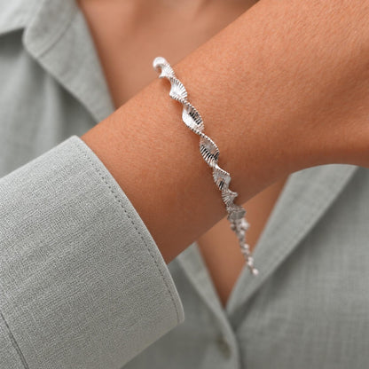 Schlangenarmband gedreht 925 Silber glänzend Kordel