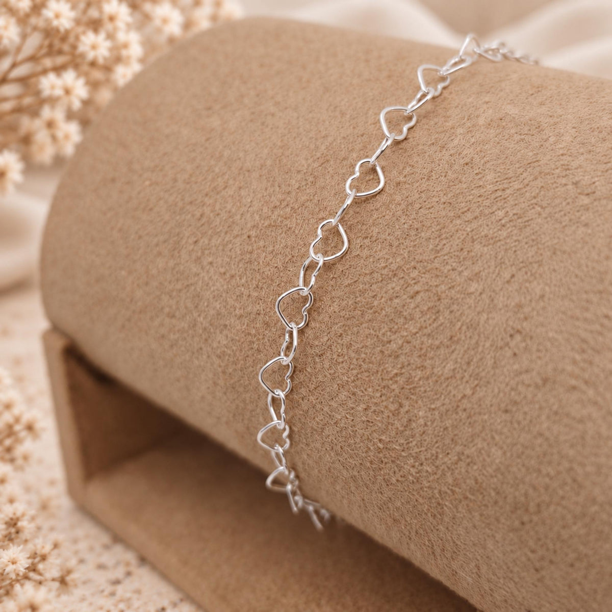 Herzchen Armband 925 Silber filigran zart