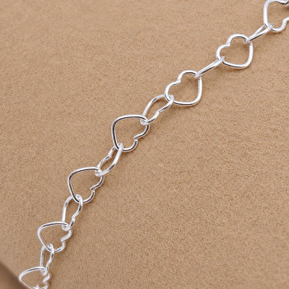 Herzchen Armband 925 Silber filigran zart